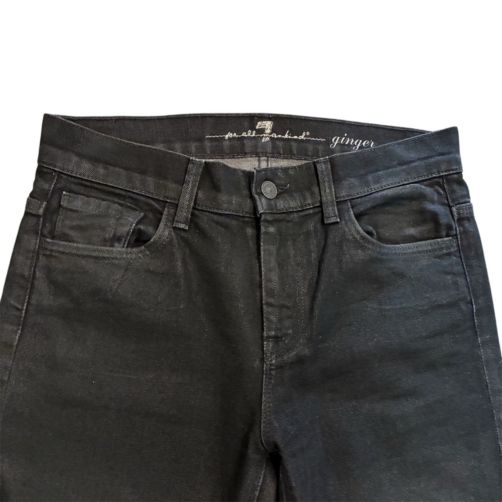 Women’s High-Rise Flared Jeans - Black - Picture 3 of 7